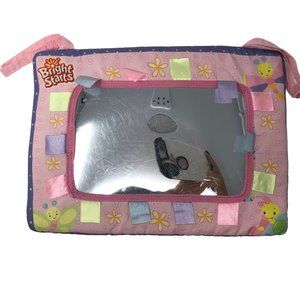 Bright Starts Baby Infant Crib Mirror Girls Pink Butterfly Flower Motif